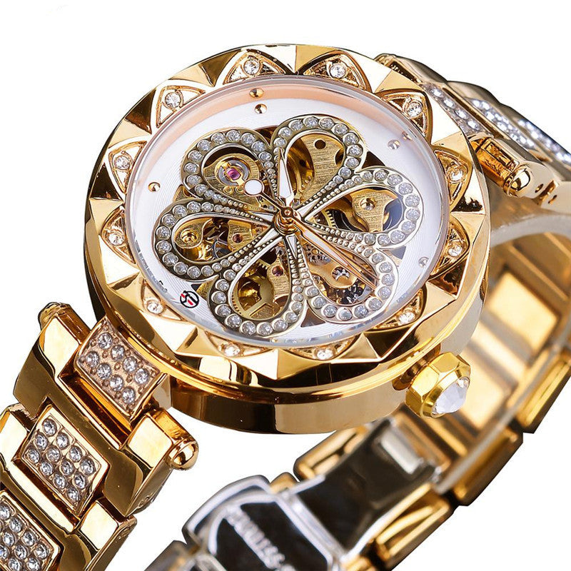 Forsining Rhinestone Rose Gold | Automatic Watch