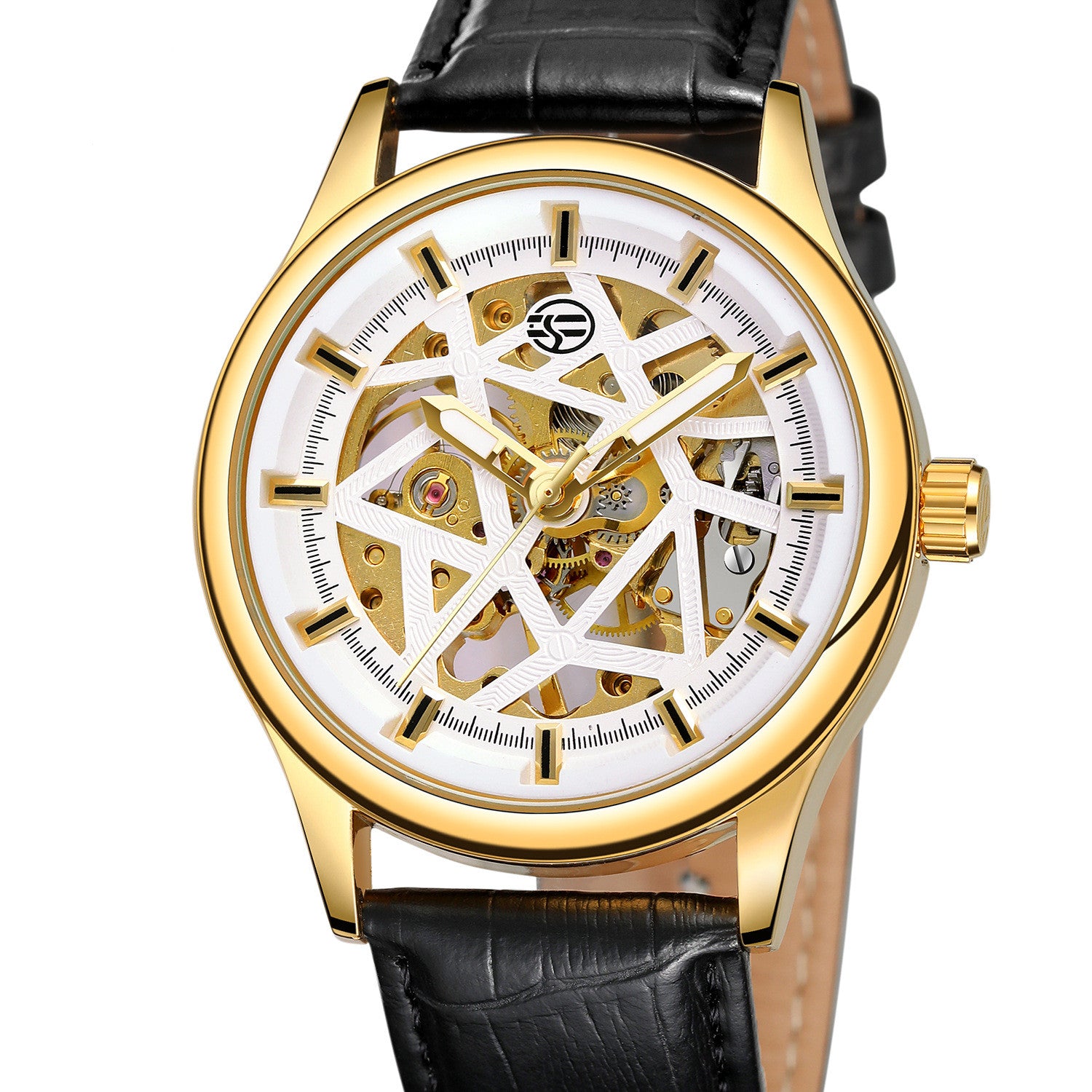 Forsining Golden Gear Retro Mechanical Wristwatch