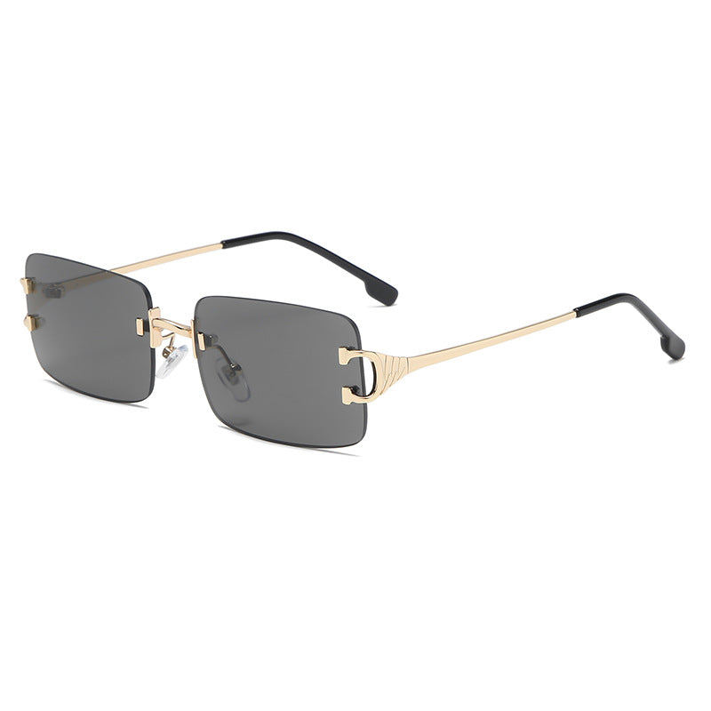 Retro Cut-Edge Rimless Sunglasses | Unisex Fashion