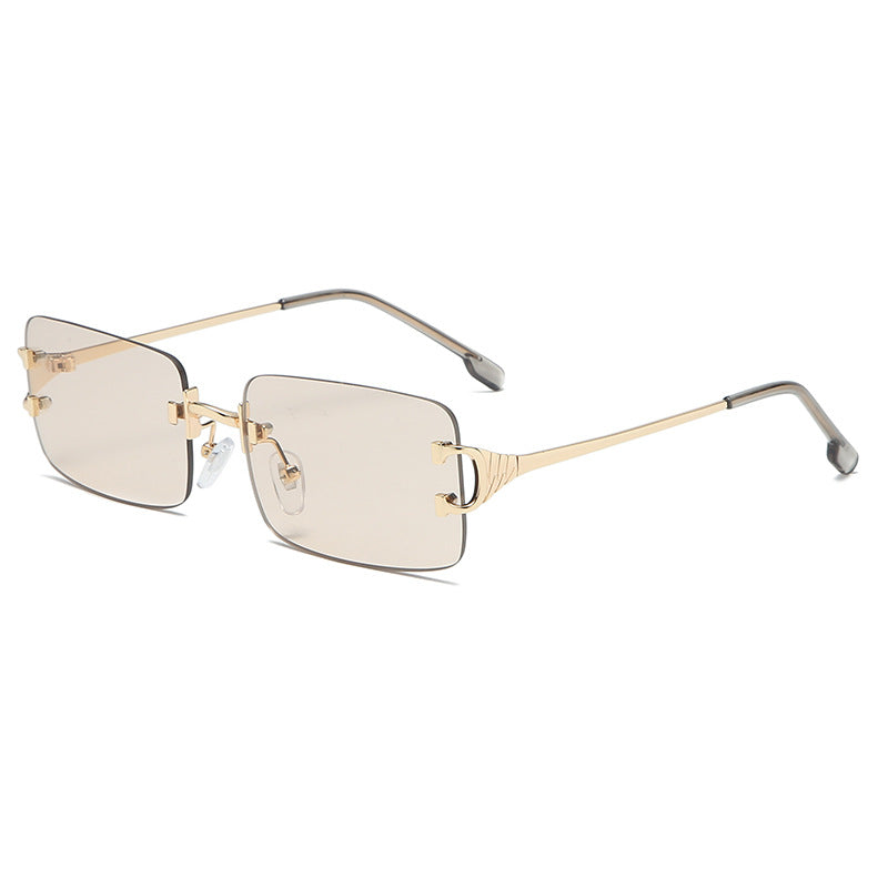 Retro Cut-Edge Rimless Sunglasses | Unisex Fashion