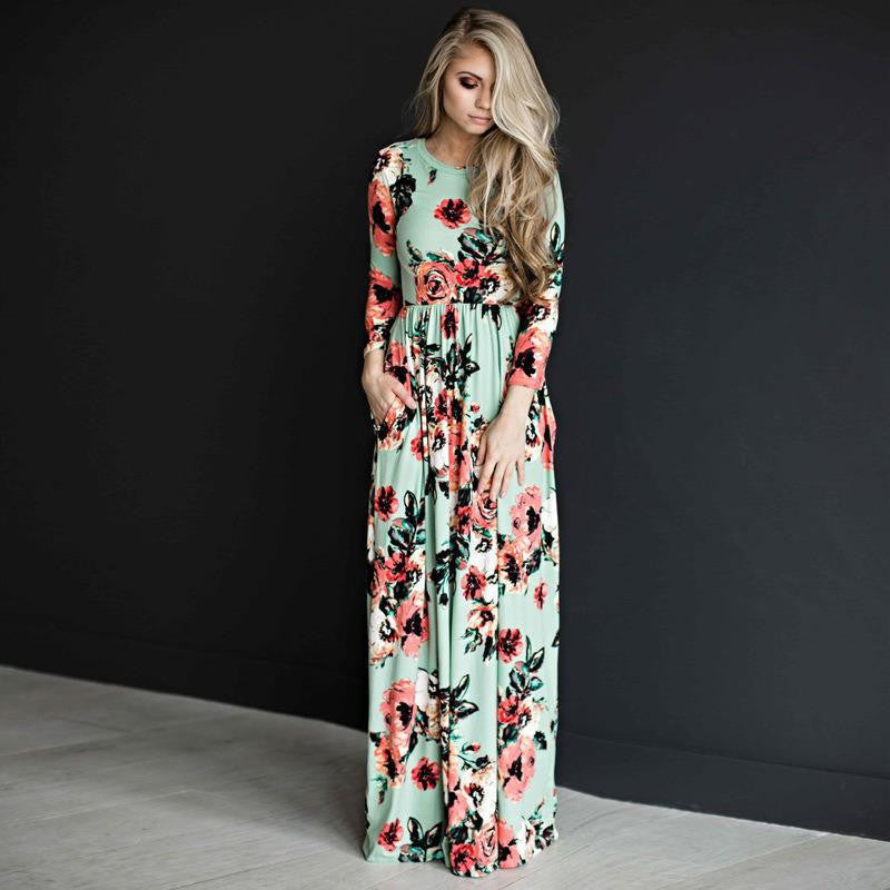 Fashion Printed Party Gown