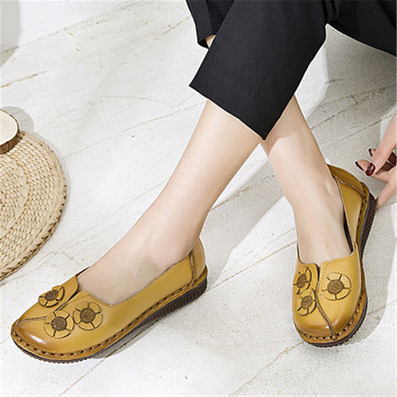 Floral Comfort Leather Sole