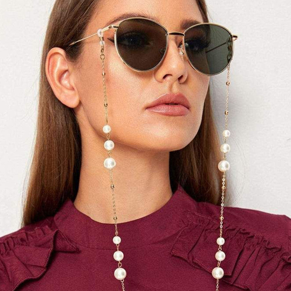 Pearl Mask Chain| Stylish Sunglasses Accessory