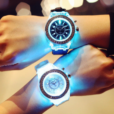 Geneva LED Luminous Women's Quartz Bracelet Watch