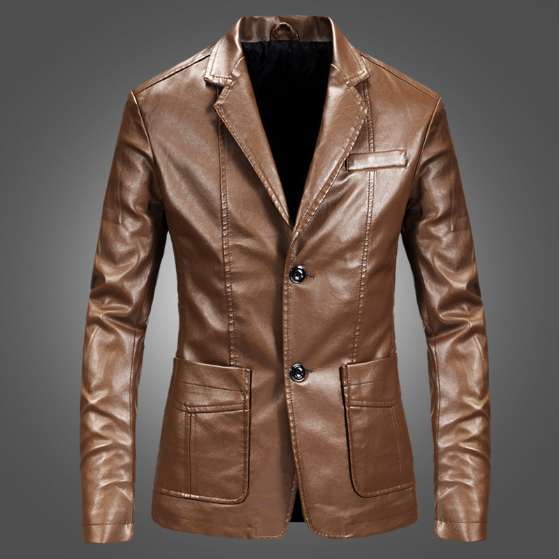 Slim Handsome Spring Leather Jacket