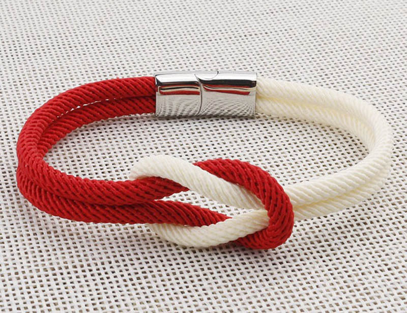 Minimalist Lucky Stainless Steel Adjustable Milan Rope Bracelet