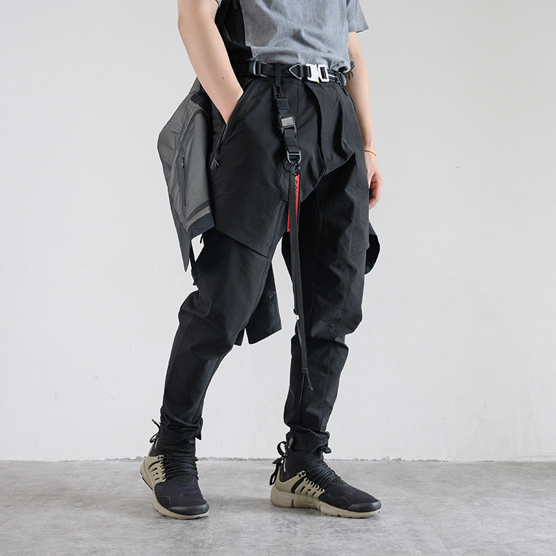 HydroFlex Stealth Pants - Water-Repellent Techwear for Urban Ninjas - Dark Streetwear