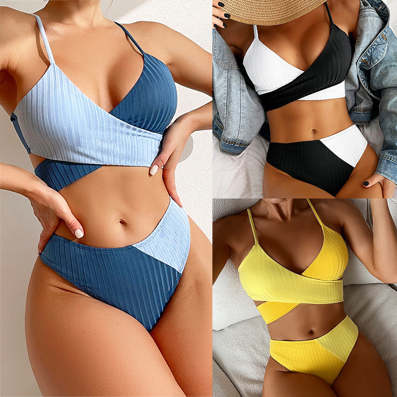 Patchwork Bikini | Knot Back Beachwear