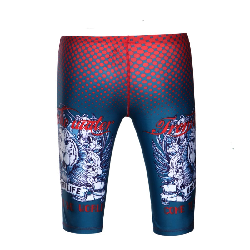 Seamless Stitching Digital Printing Swimming Trunks