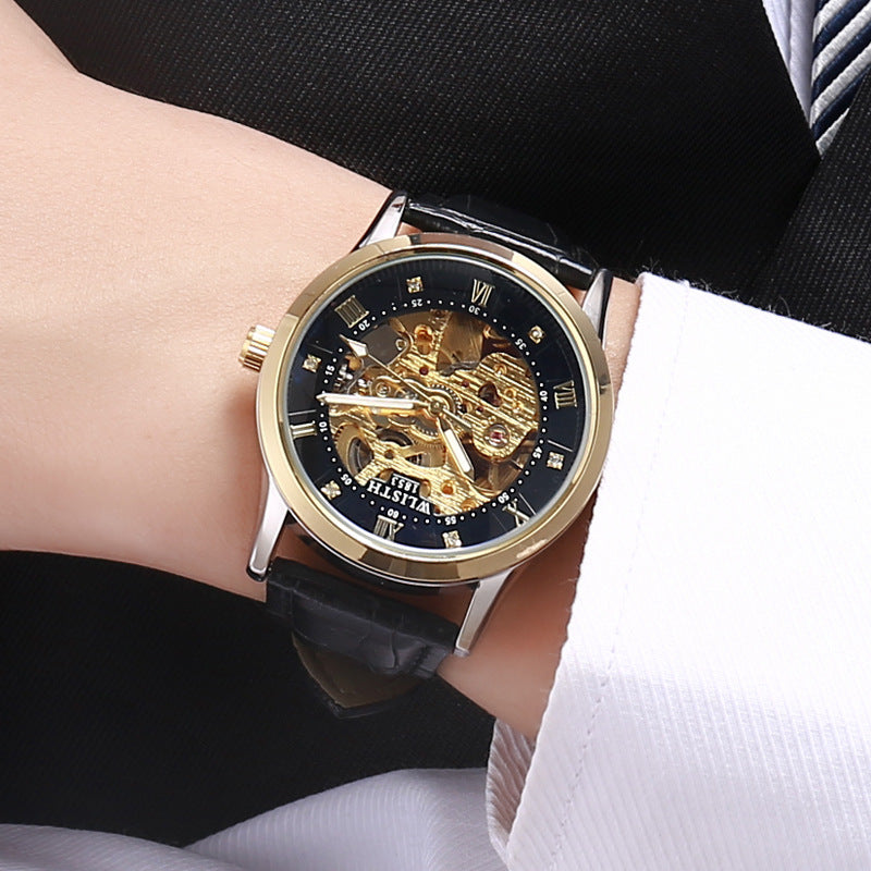 Business  Automatic Mechanical Watch Stainless Steel Waterproof