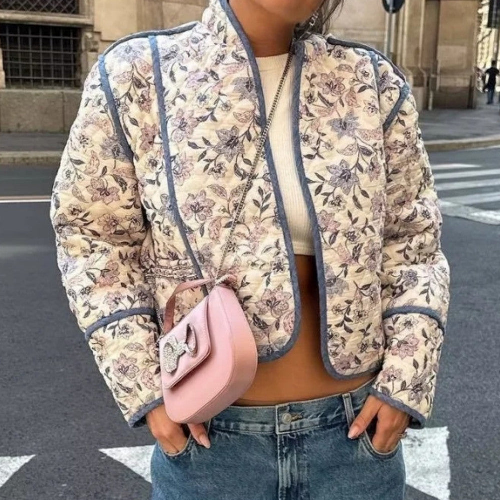 quilted printed jacket 