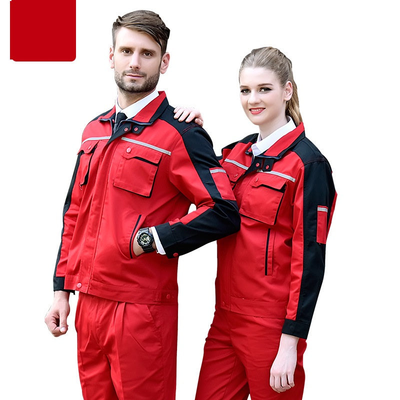 Long-sleeved Overalls Suit Wear-resistant Reflective Strip Labor Insurance Clothing