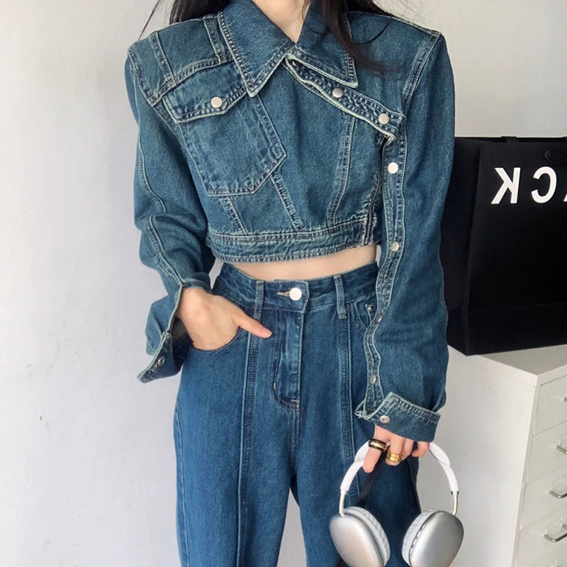 ultra short denim jacket 