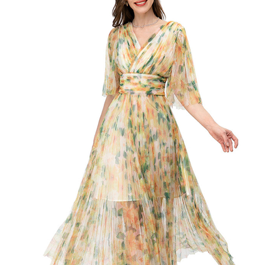 Women's Retro Formal Temperament Printed Dresses