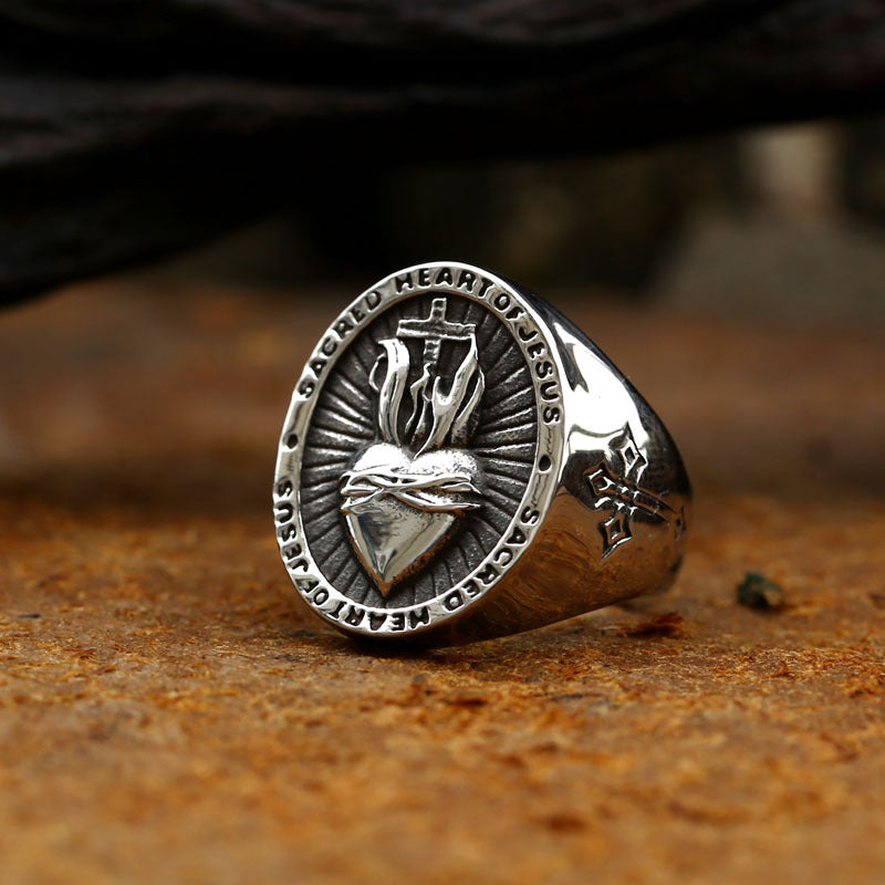 SacredHeart Vintage Stainless Steel Ring